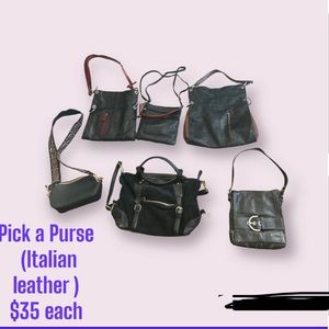 These are all genuine leather!Look at individual phots after the group picture !